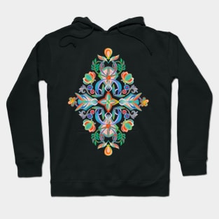 Modern Folk in Jewel Colors Hoodie